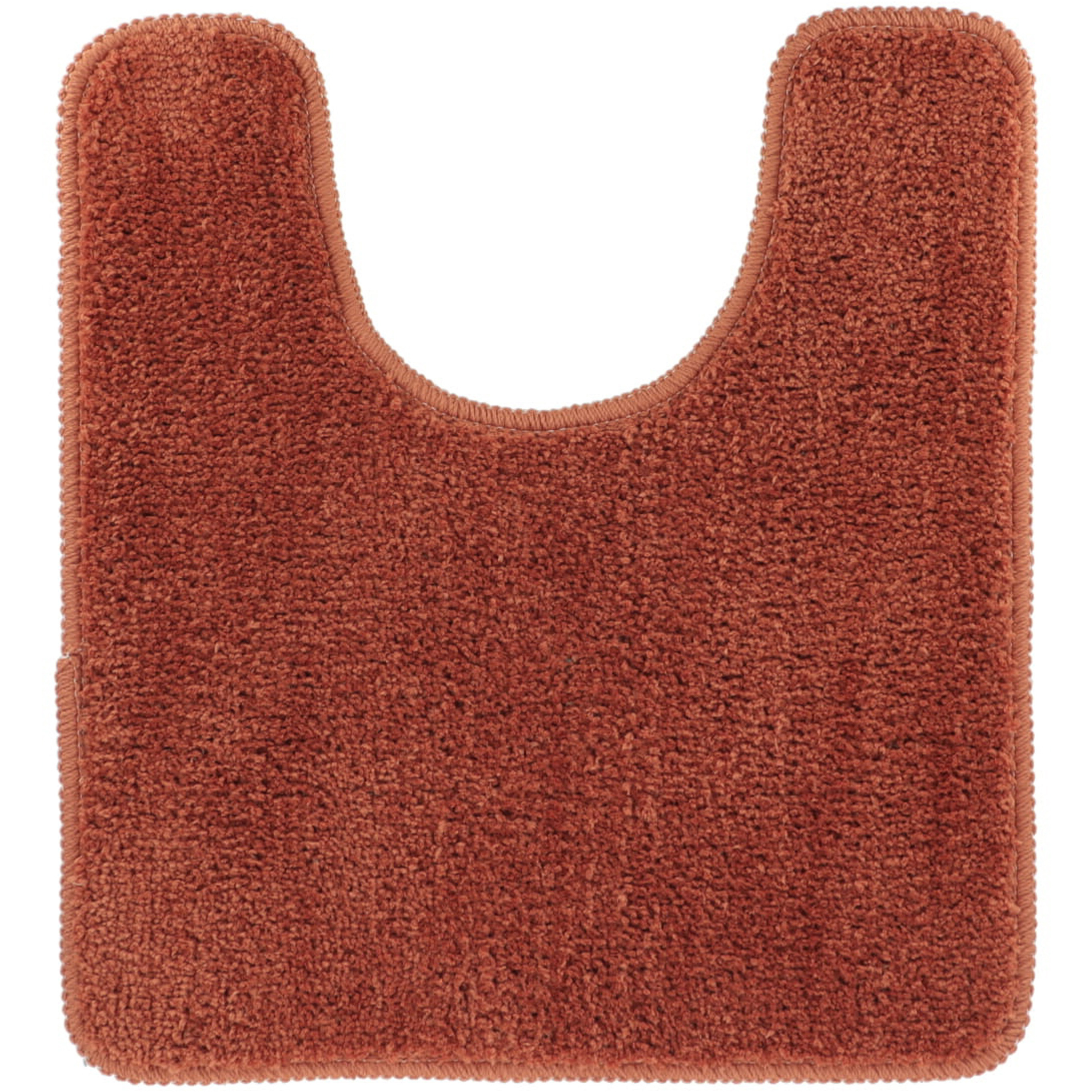 Tendance Toiletmat/wc mat Aquarius - anti slip - microvezel - roestbruin - 45 x 50 cm - antislip -