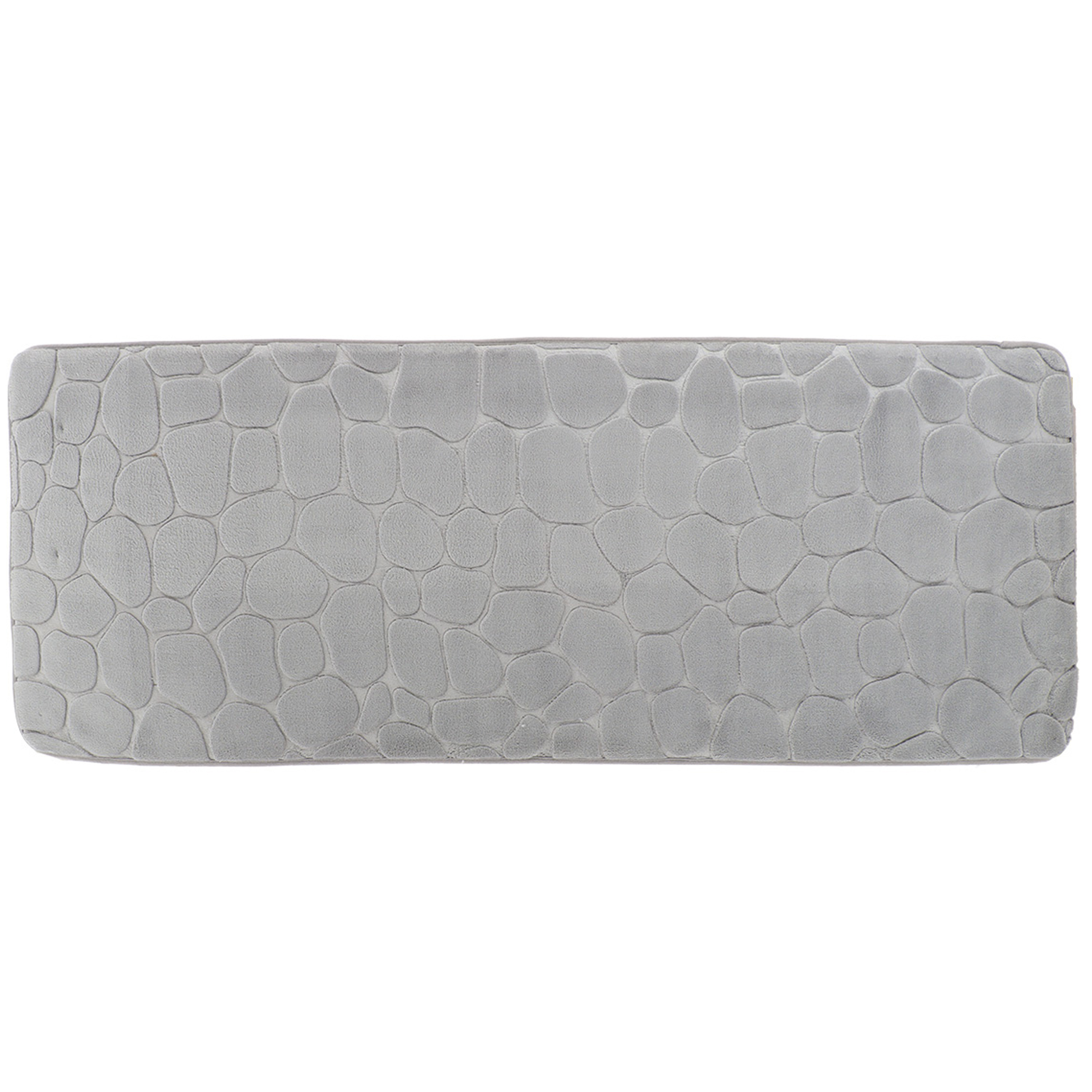 Tendance Badmat Pebble - Memory Foam - extra lang - lichtgrijs - 45 x 120 cm - antislip -
