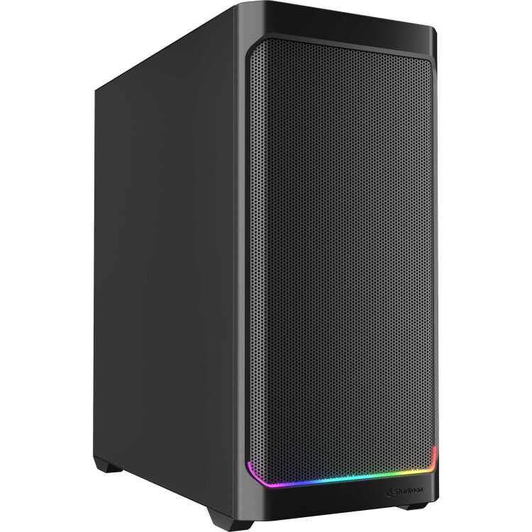 Sharkoon AK4 RGB Strip tower behuizing 2x USB-A | 1x USB-C | RGB