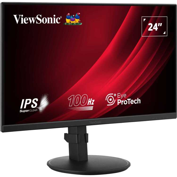 ViewSonic VA2408-HDJ Ergonomische monitor ledmonitor 1x HDMI, 1x Display Port, VGA, 100 Hz