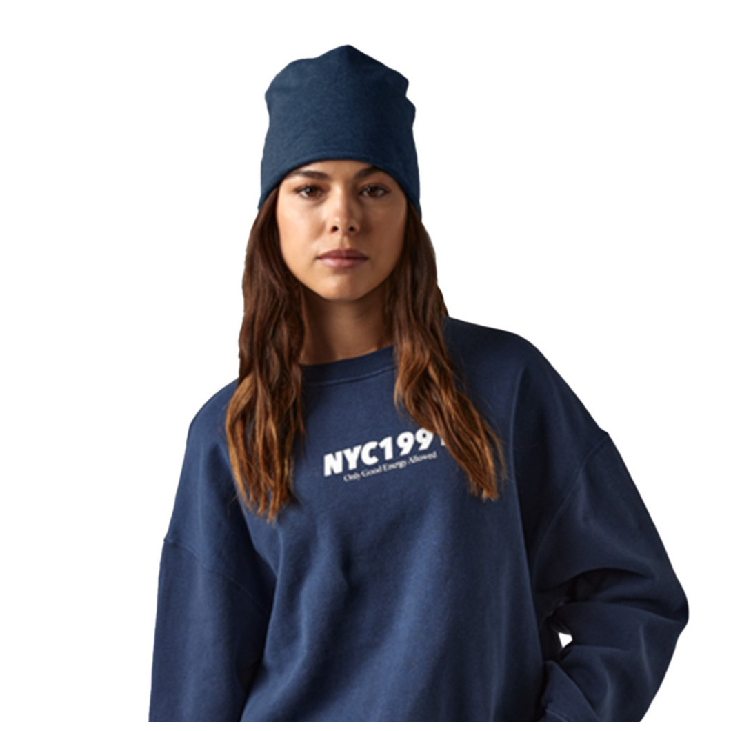 Wintermuts Beanie Kiruna - donkerblauw - heren/dames - jersey One size -