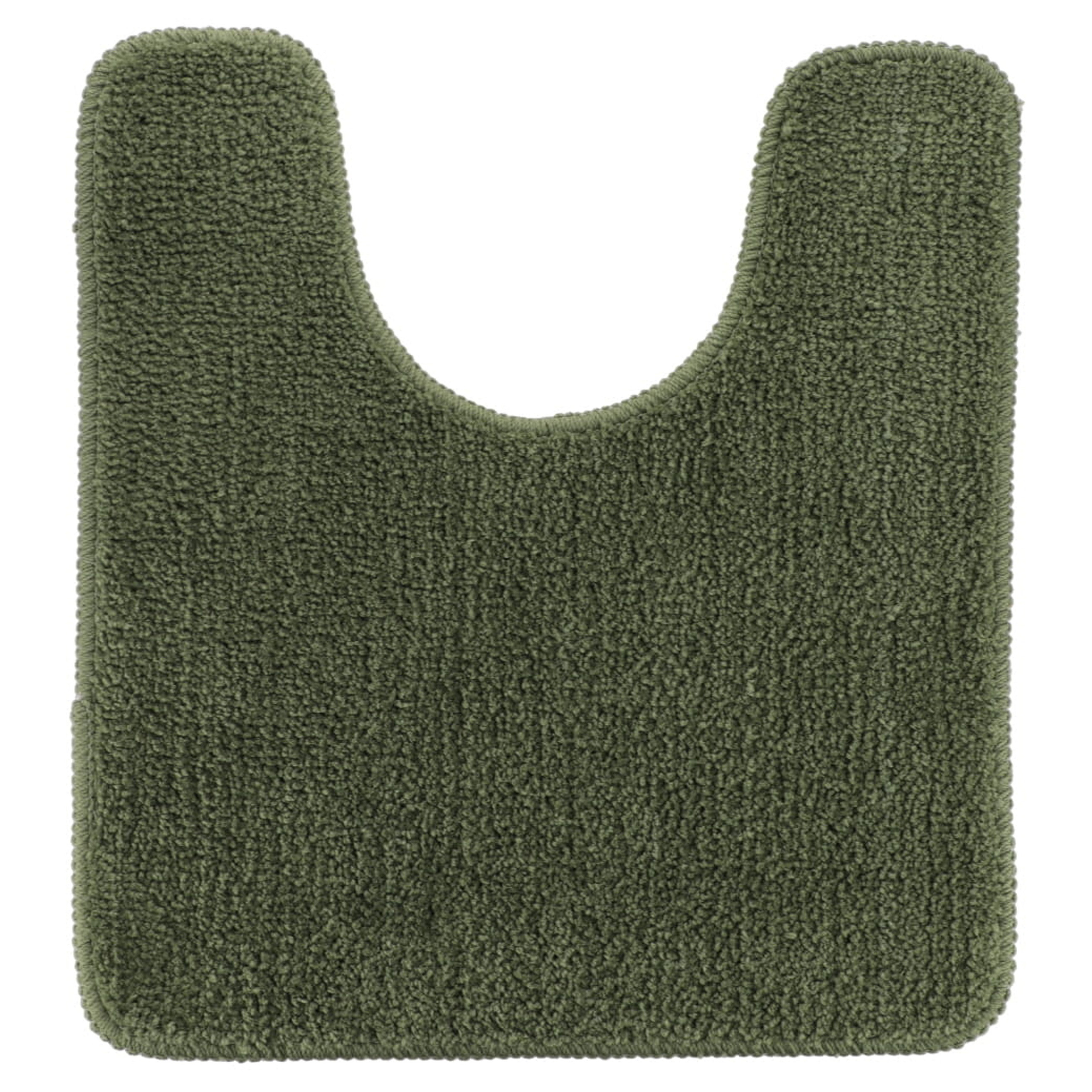 Tendance Toiletmat/wc mat Aquarius - anti slip - microvezel - olijfgroen - 45 x 50 cm - antislip -
