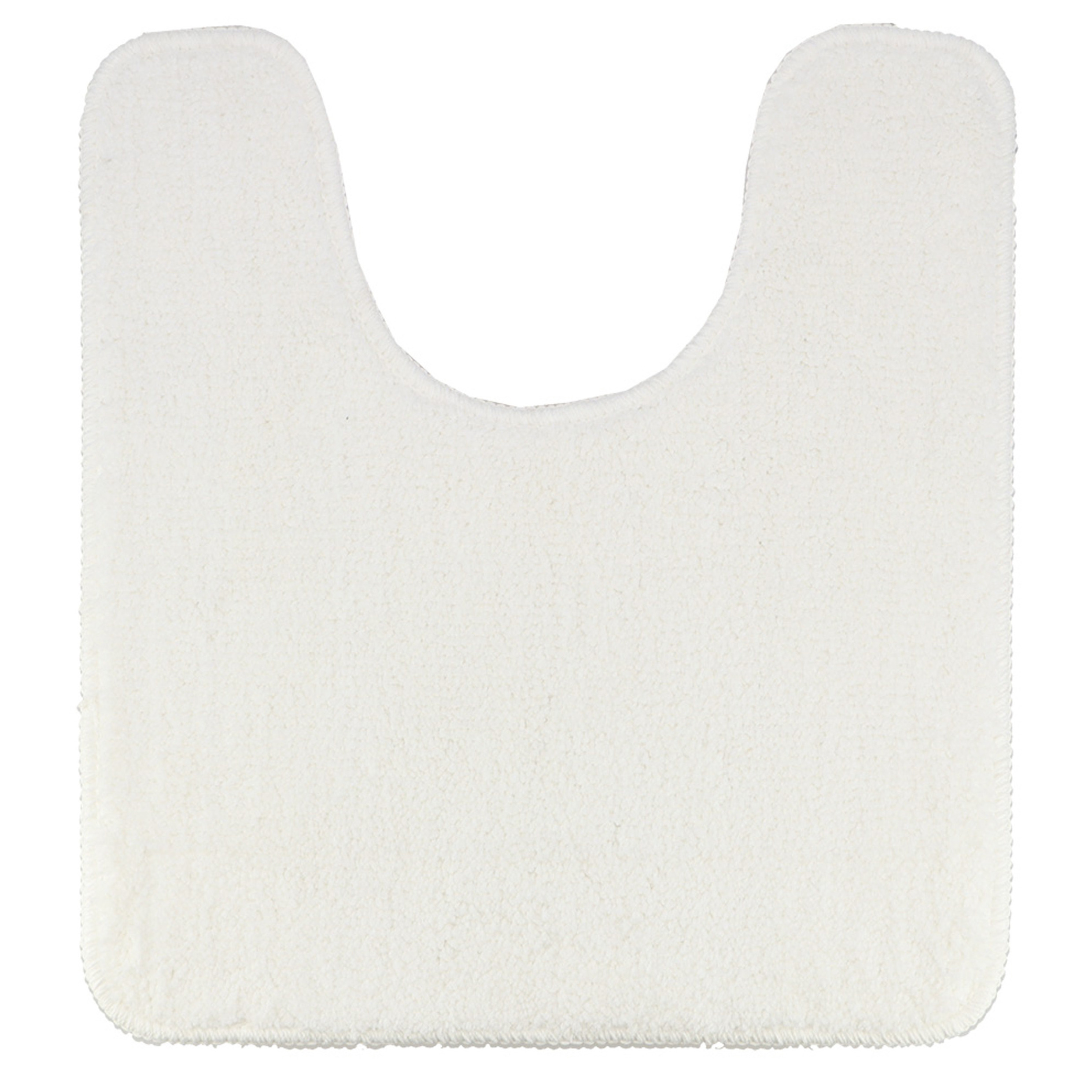 Tendance Toiletmat/wc mat Aquarius - anti slip - microvezel - wit - 45 x 50 cm - badkamer mat -
