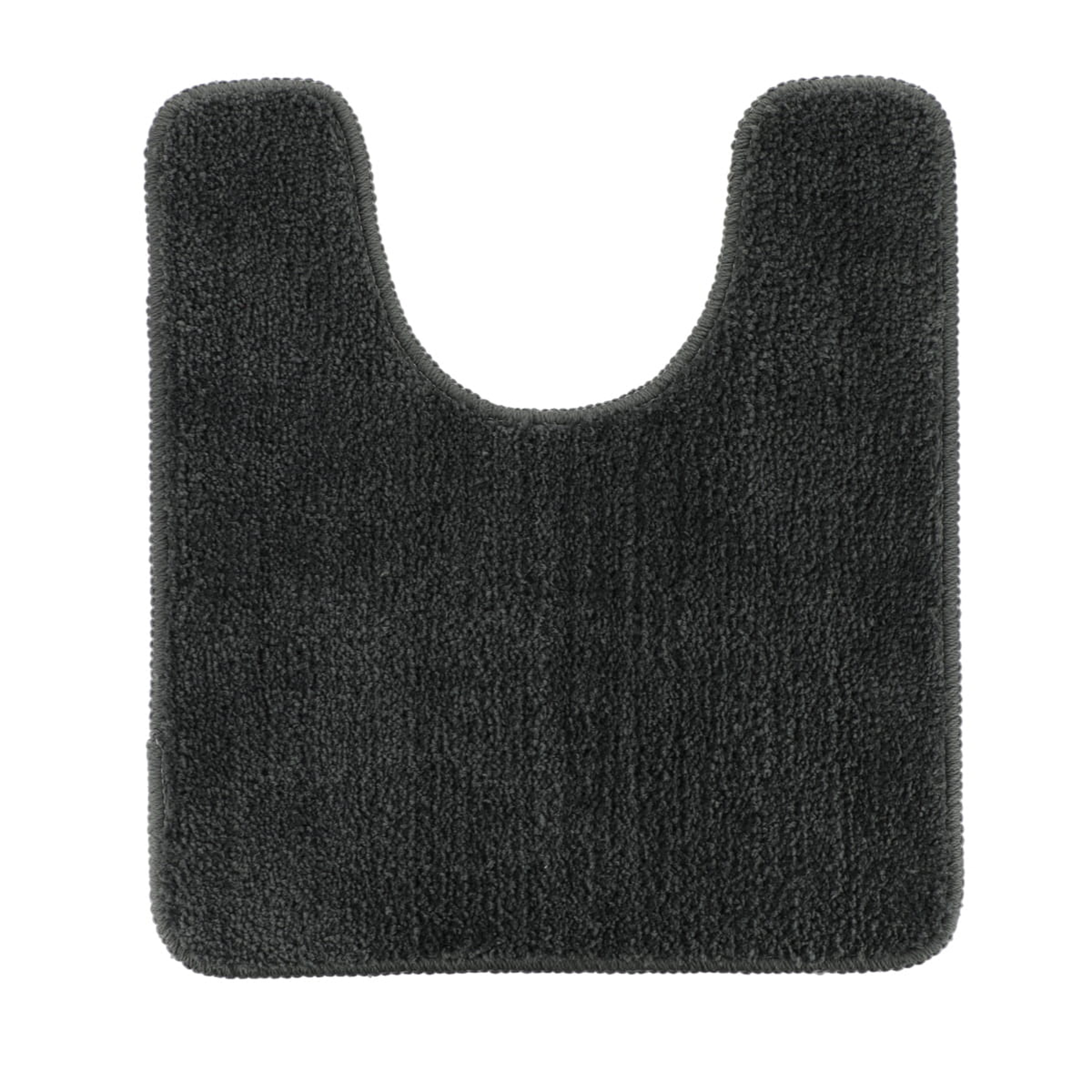 Tendance Toiletmat/wc mat Aquarius - anti slip - microvezel - antraciet - 45 x 50 cm - badkamer mat -