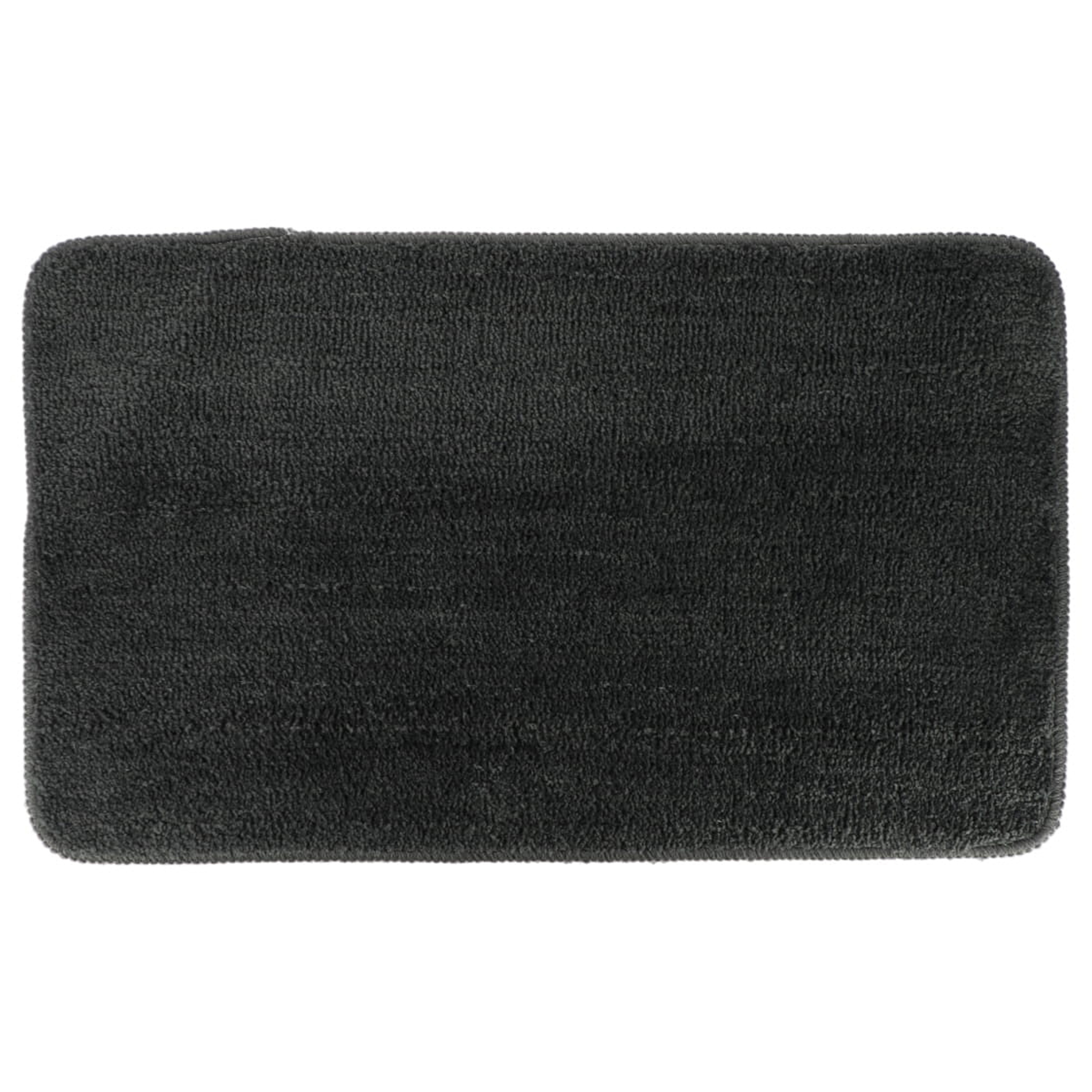 Tendance Badmat Aquarius - microfiber - hoogpolig - antraciet - 45 x 75 cm - badkamer - antislip -