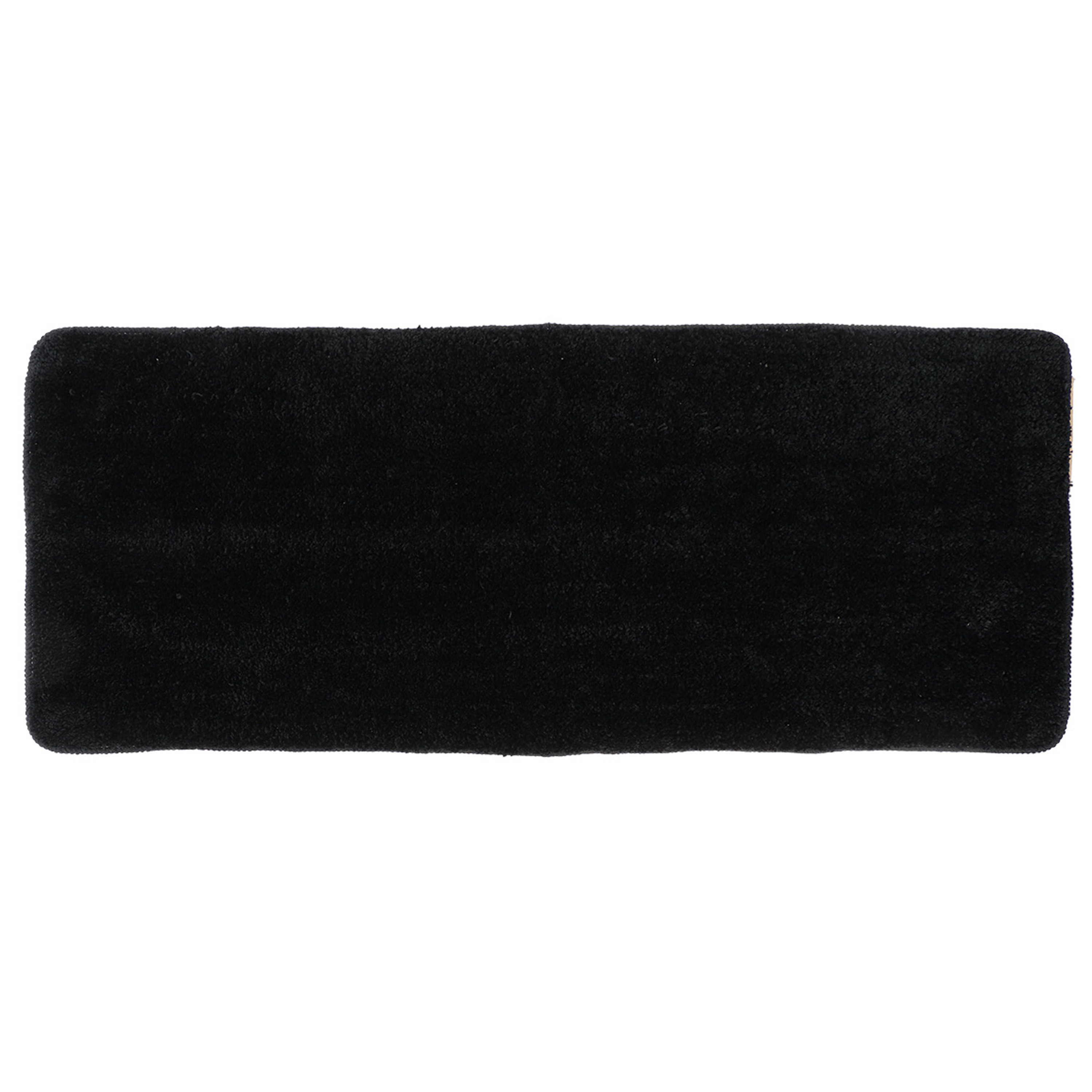 Tendance Badmat Aquarius - microfiber - hoogpolig - extra lang - zwart - 50 x 120 cm - antislip -