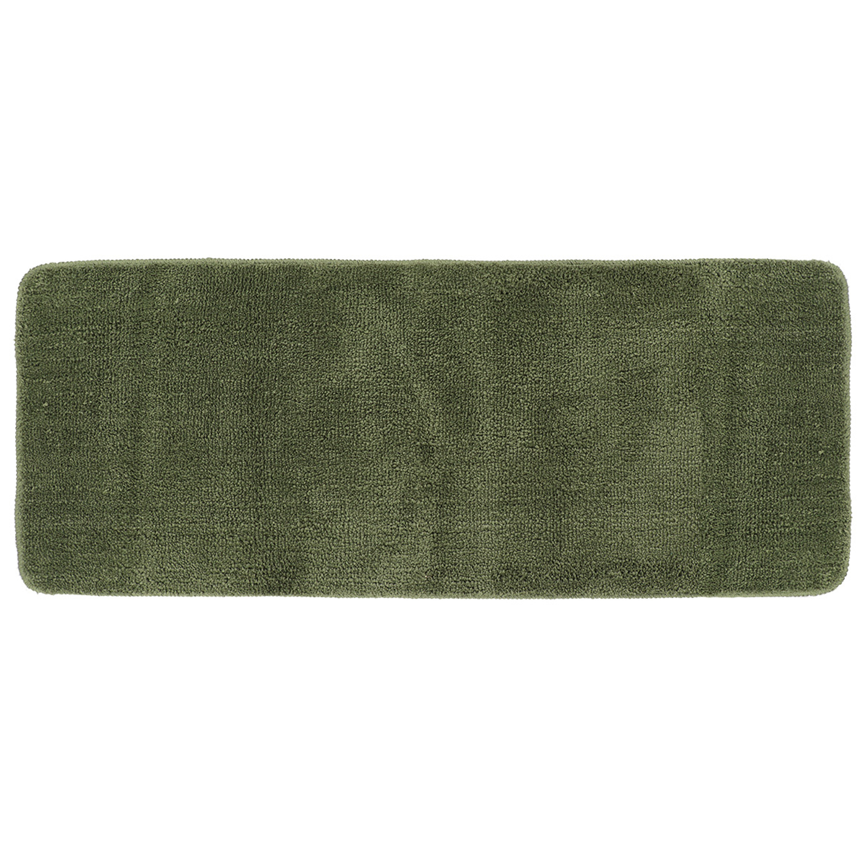 Tendance Badmat Aquarius - microfiber - hoogpolig - extra lang - olijfgroen - 50 x 120 cm - antislip -