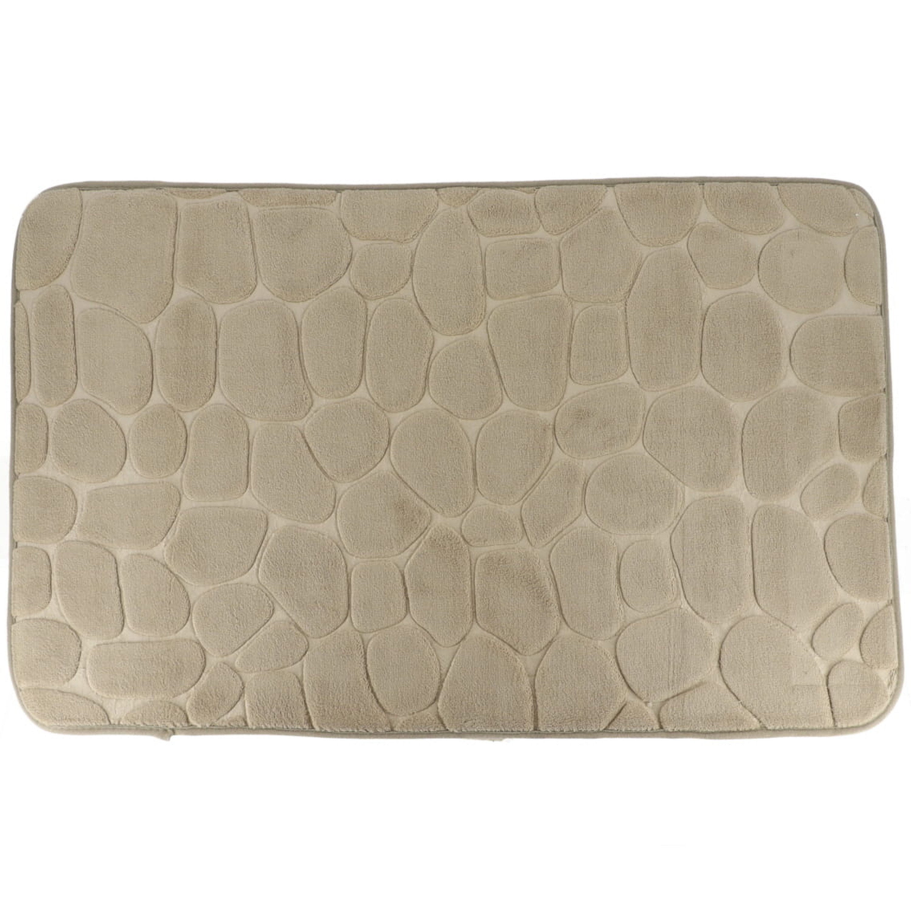 Tendance Badmat mat Pebble - microfiber - Memory Foam - taupe - 50 x 80 cm - antislip -
