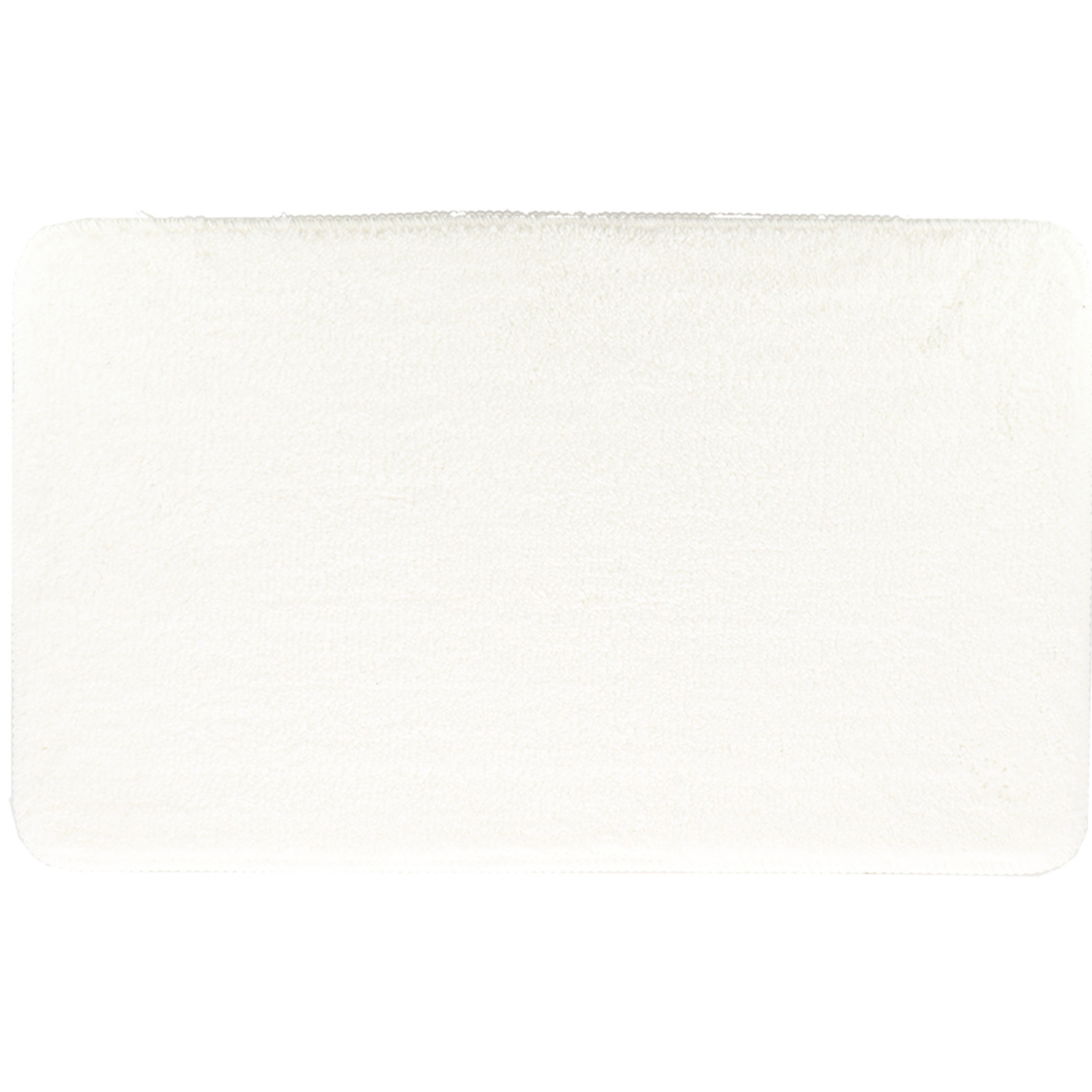 tendance Badmat Aquarius - microfiber - hoogpolig - wit - 45 x 75 cm - badkamer - antislip -