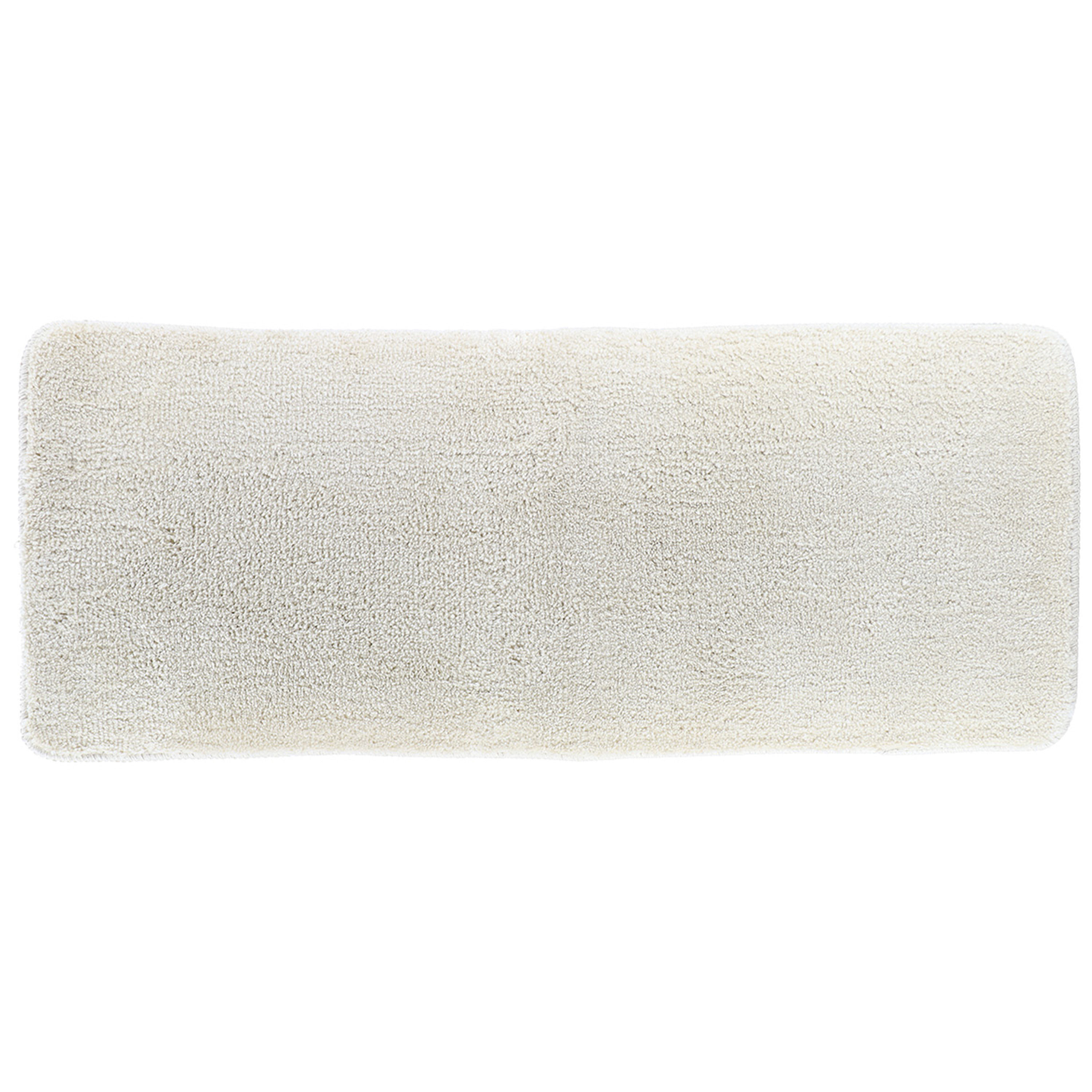 Tendance Badmat Aquarius - microfiber - hoogpolig - extra lang - creme wit - 50 x 120 cm - antislip -