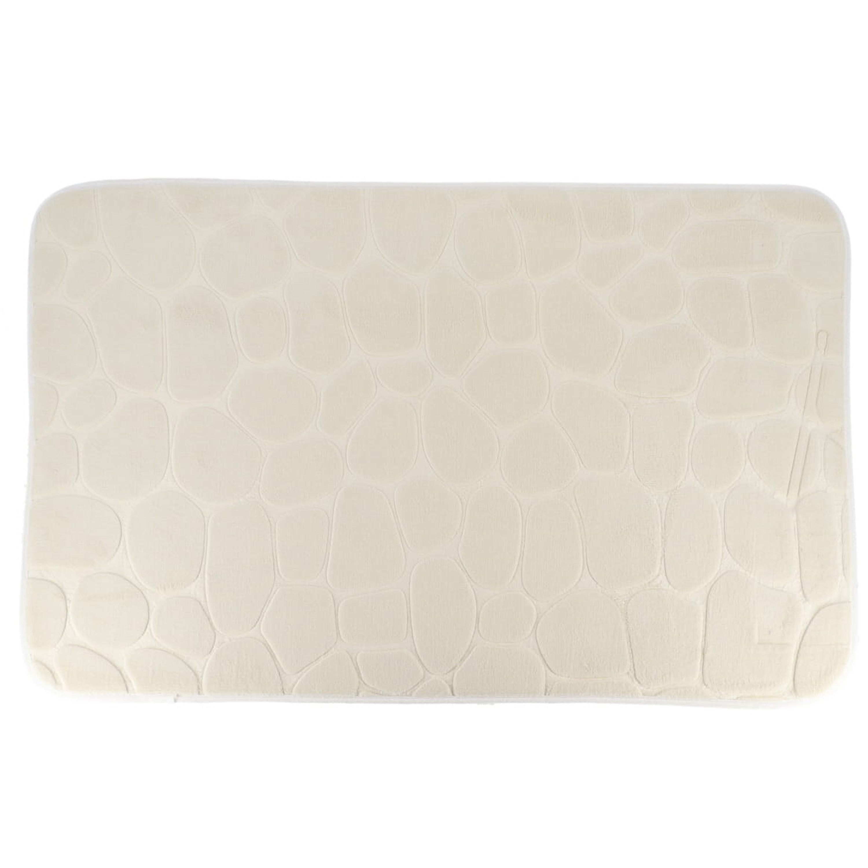 Tendance Badmat mat Pebble - microfiber - Memory Foam - creme wit - 50 x 80 cm - antislip -