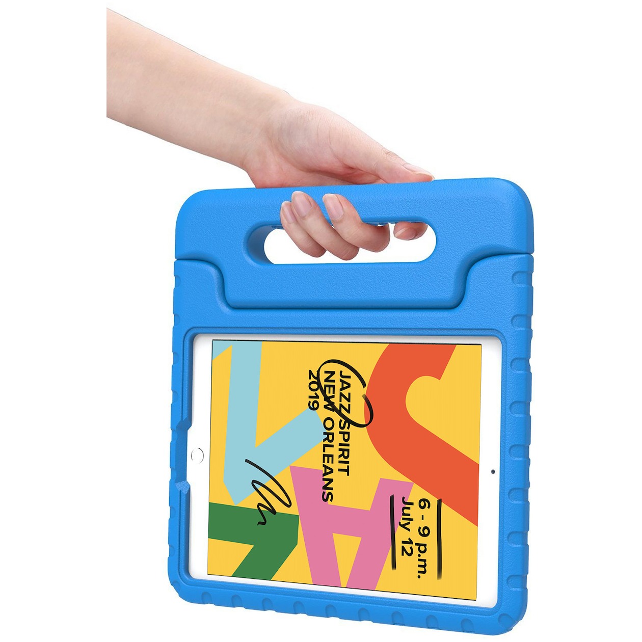 Just in Case Kids Cover voor Apple iPad 10,2 Tablethoesje Blauw