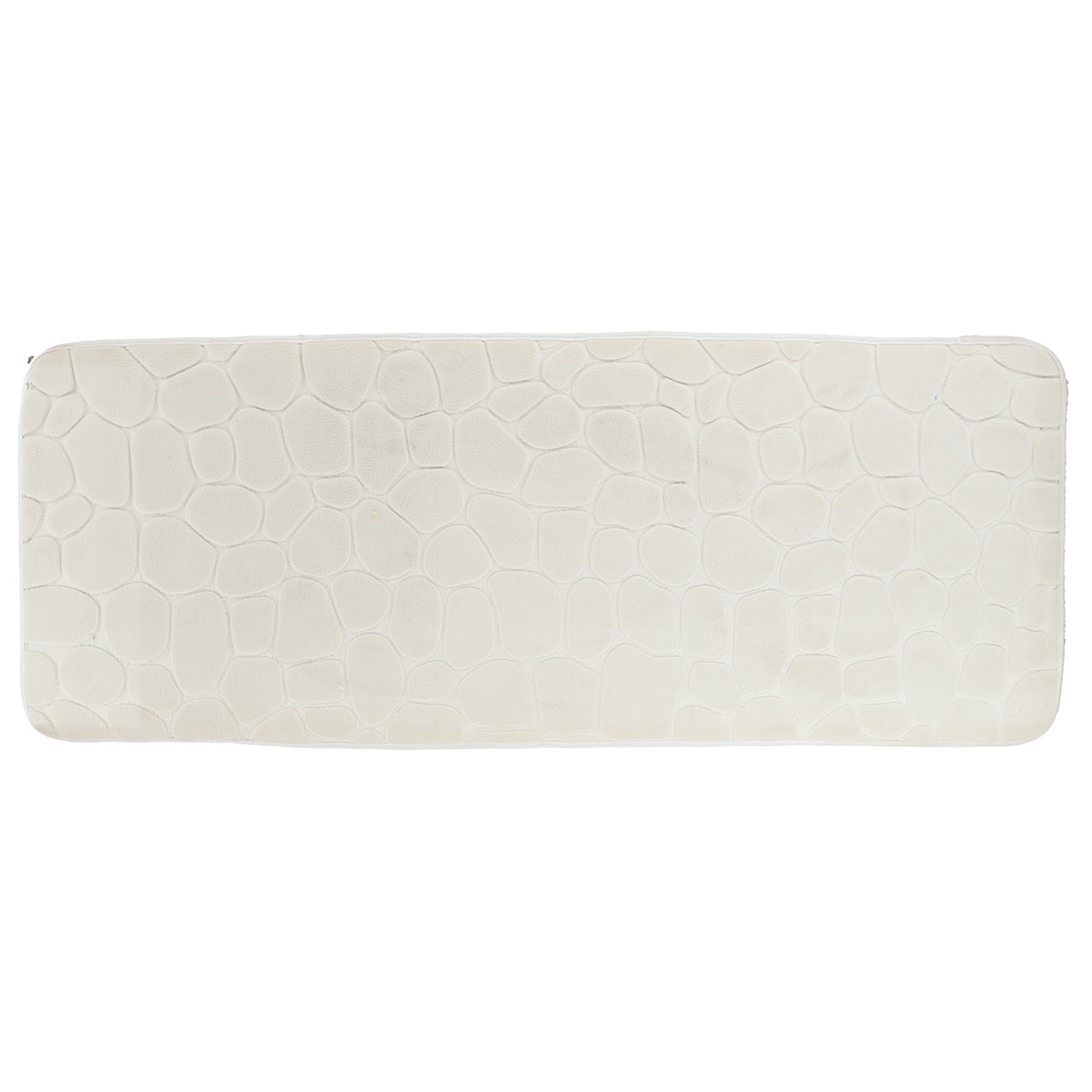 Tendance Badmat Pebble - Memory Foam - extra lang - creme wit - 45 x 120 cm - antislip -