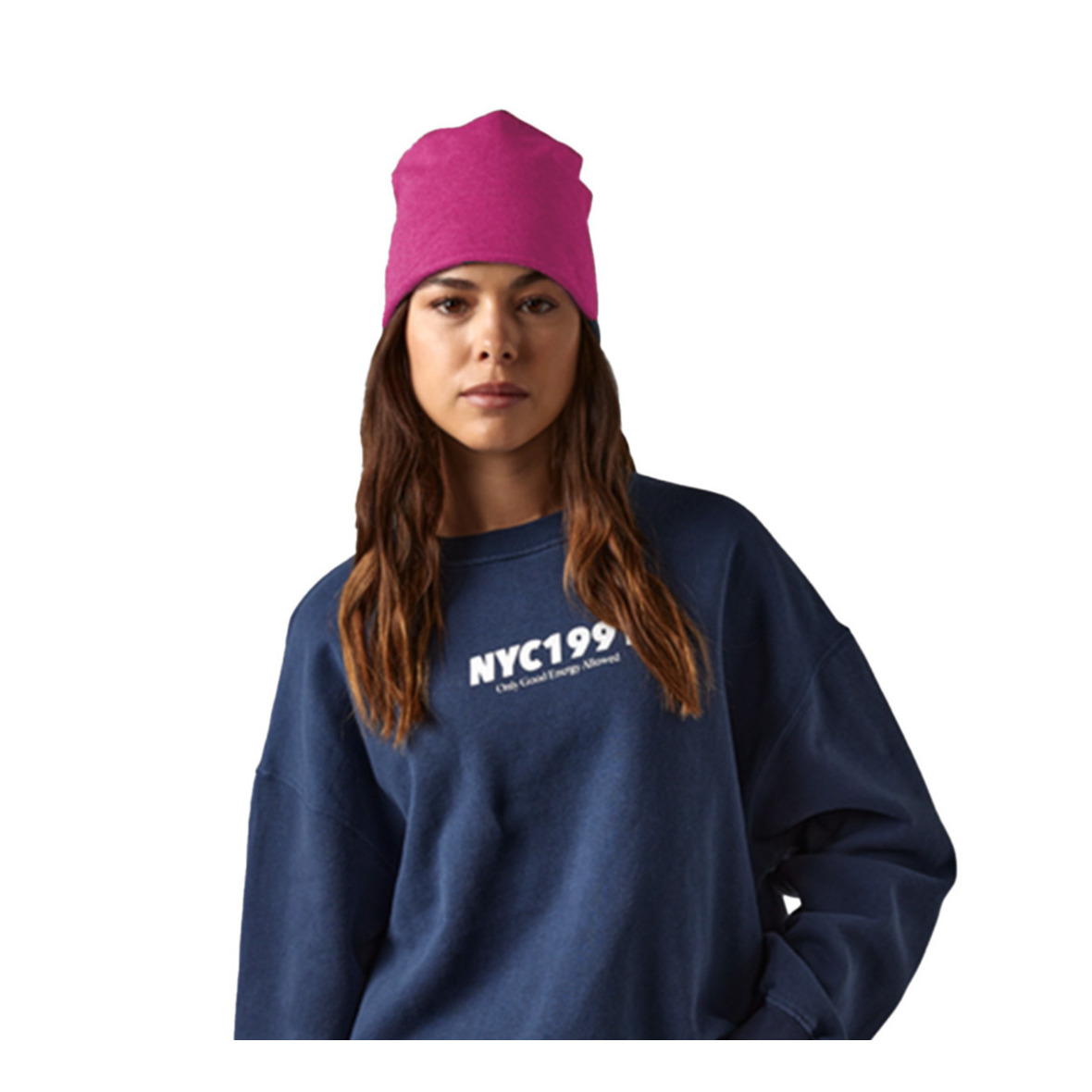 Wintermuts Beanie Kiruna - fuchsia roze - heren/dames - jersey One size -