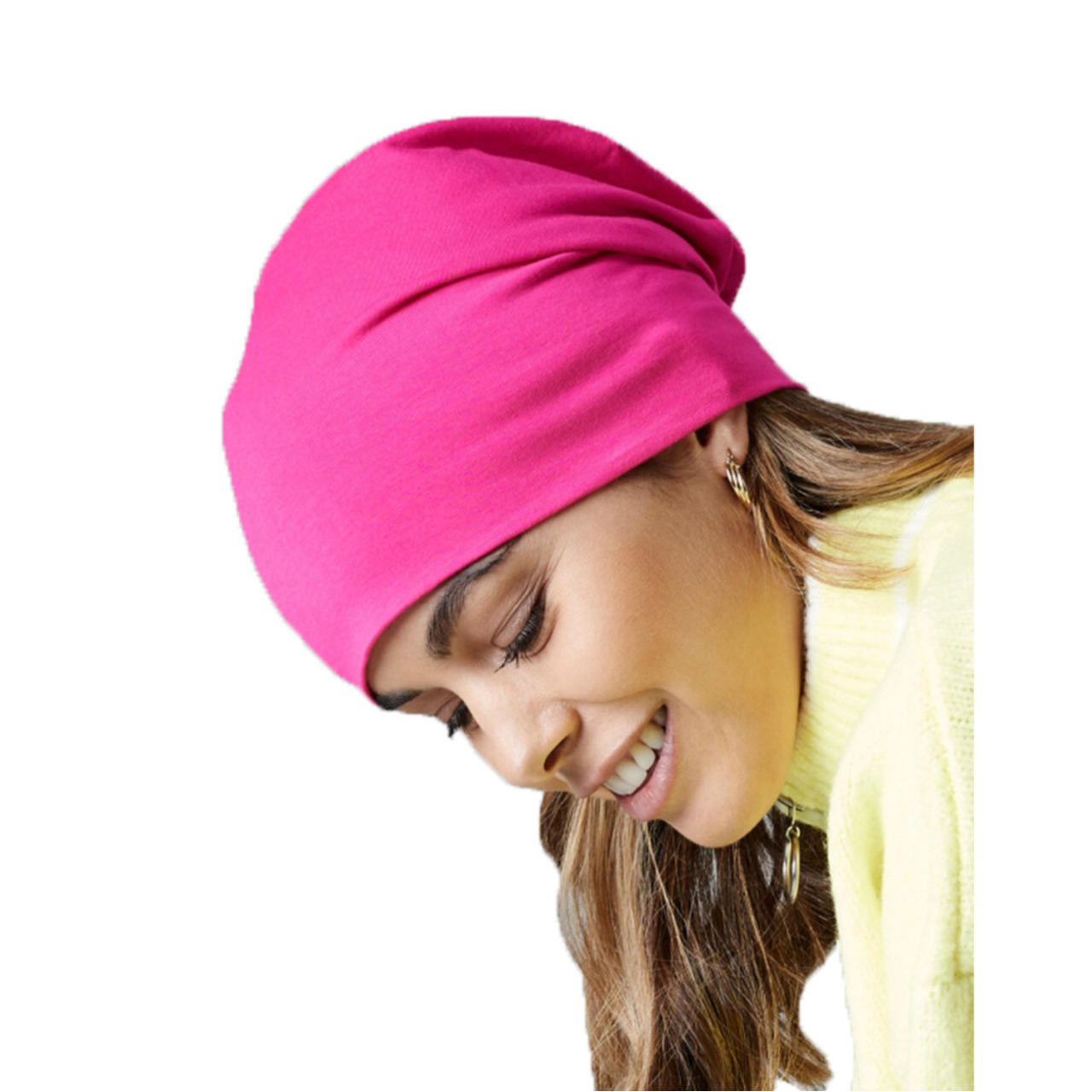 Wintermuts Beanie Hemsedal - fuchsia roze - heren/dames - katoen One size -