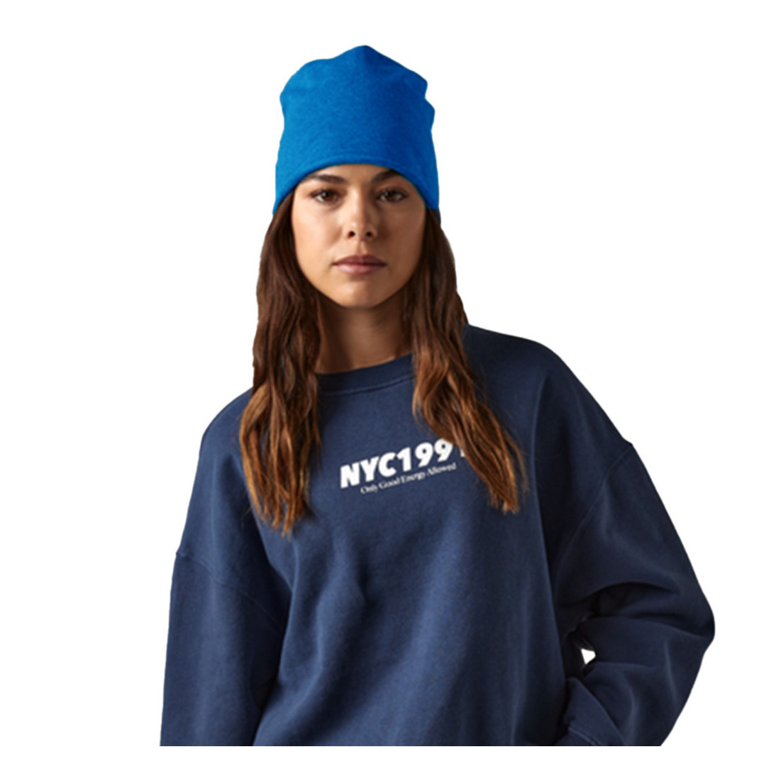 Wintermuts Beanie Kiruna - kobalt blauw - heren/dames - jersey One size -