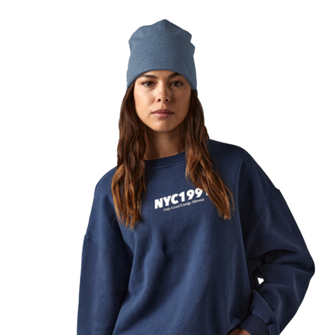 Wintermuts Beanie Kiruna - denim blauw - heren/dames - jersey One size -