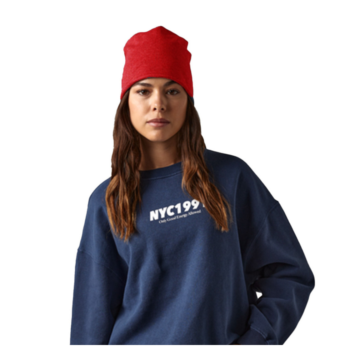 Wintermuts Beanie Kiruna - rood - heren/dames - jersey One size -