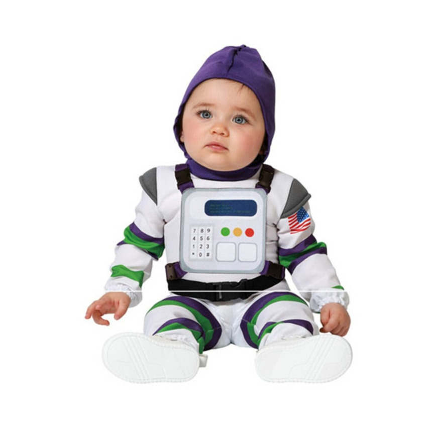 Verkleed set voor peuters - astronaut Buzz - wit - 3-delig - carnaval verkleedkleding 12-24 maanden (80-92) -