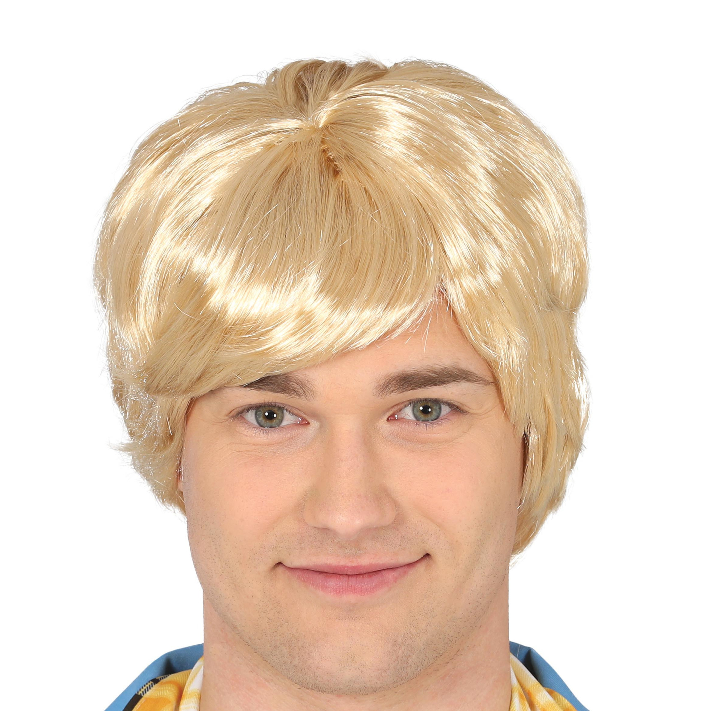 Verkleedpruik voor heren - blond - ken - kakker - surfer - feestpruik - foute feest pruik -