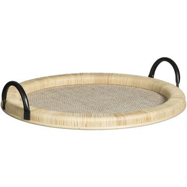 Dienblad naturel rotan Ø38 cm - Leen Bakker