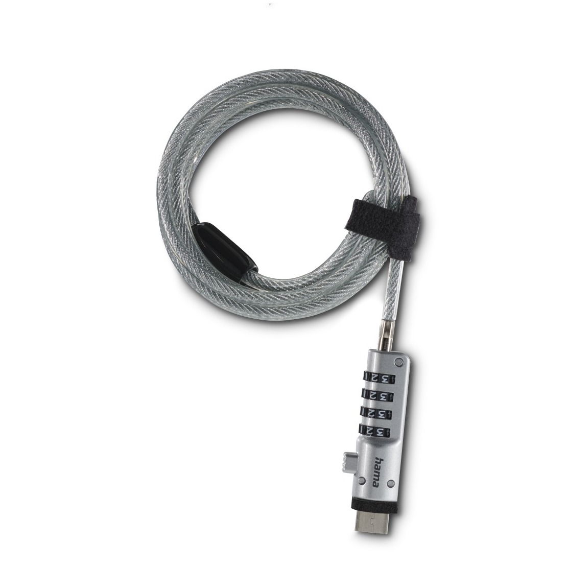 Hama USB Laptop Lock 4-digit Combination Lock Carbon Steel Accessoire Zilver