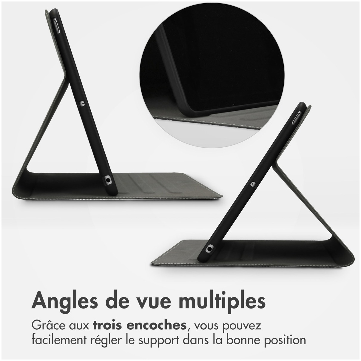 Accezz Classic Tablet Case voor Apple iPad Mini 7 (2024) / iPad Mini 6 (2021) Tablethoesje Zwart