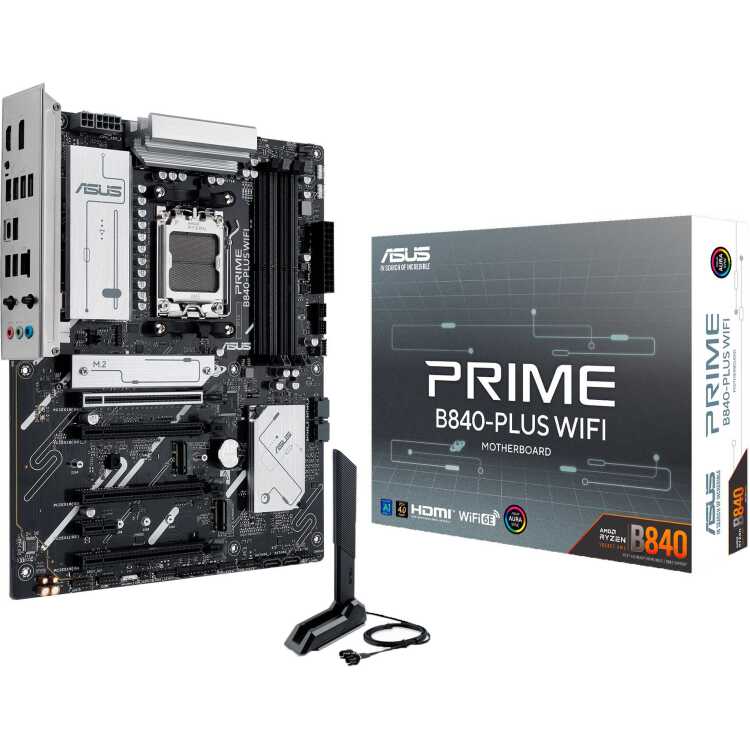 ASUS PRIME B840-PLUS WIFI moederbord 2.5 GbE-LAN, Wi-Fi 6E, BT, Sound, ATX