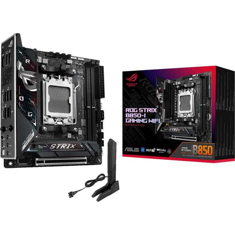 ASUS ROG STRIX B850-I GAMING WIFI moederbord 2.5Gb-LAN, WLAN, BT, Sound, Mini-ITX