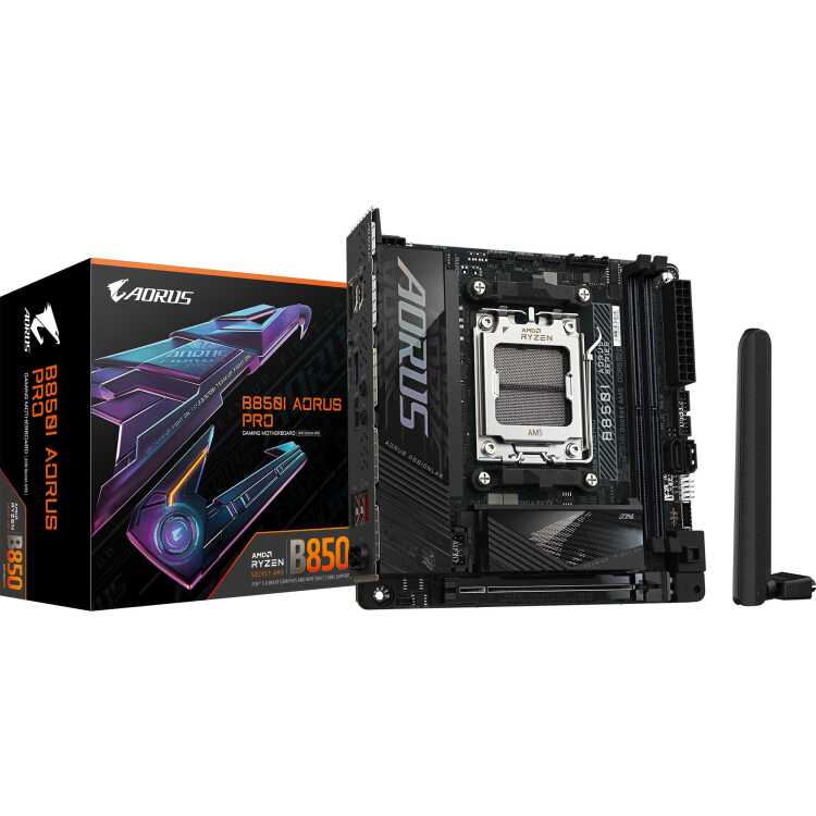 GIGABYTE B850I AORUS PRO moederbord RAID, 2,5Gb-LAN, Sound, Mini-ITX