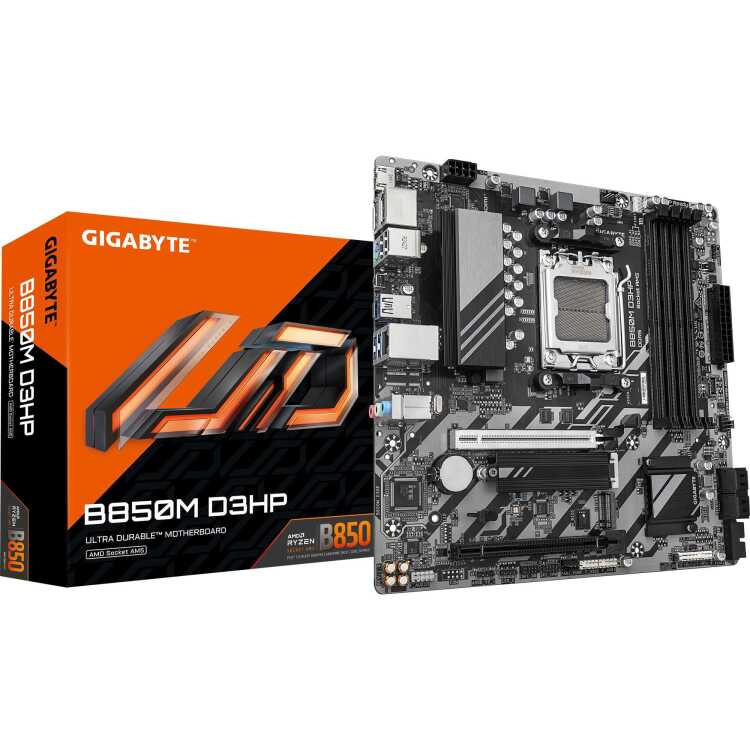 GIGABYTE B850M D3HP moederbord RAID, Gb-LAN, Sound, µATX