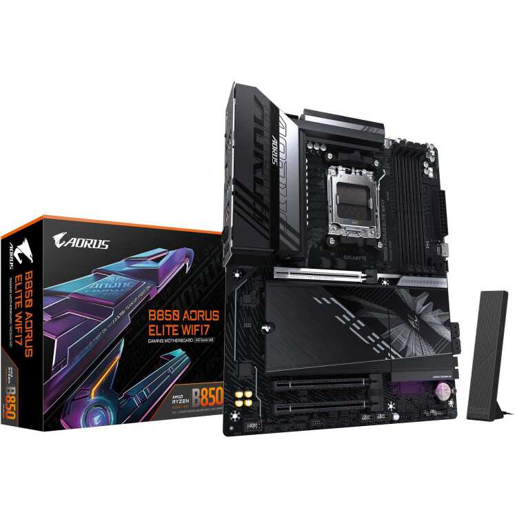 GIGABYTE B850 A ELITE WF7 moederbord RAID, 2,5Gb-LAN, WLAN, BT, Sound, µATX