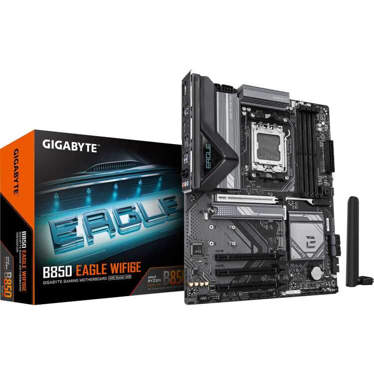 GIGABYTE B850 EAGLE WIFI6E moederbord RAID, Gb-LAN, WLAN, BT, Sound, µATX