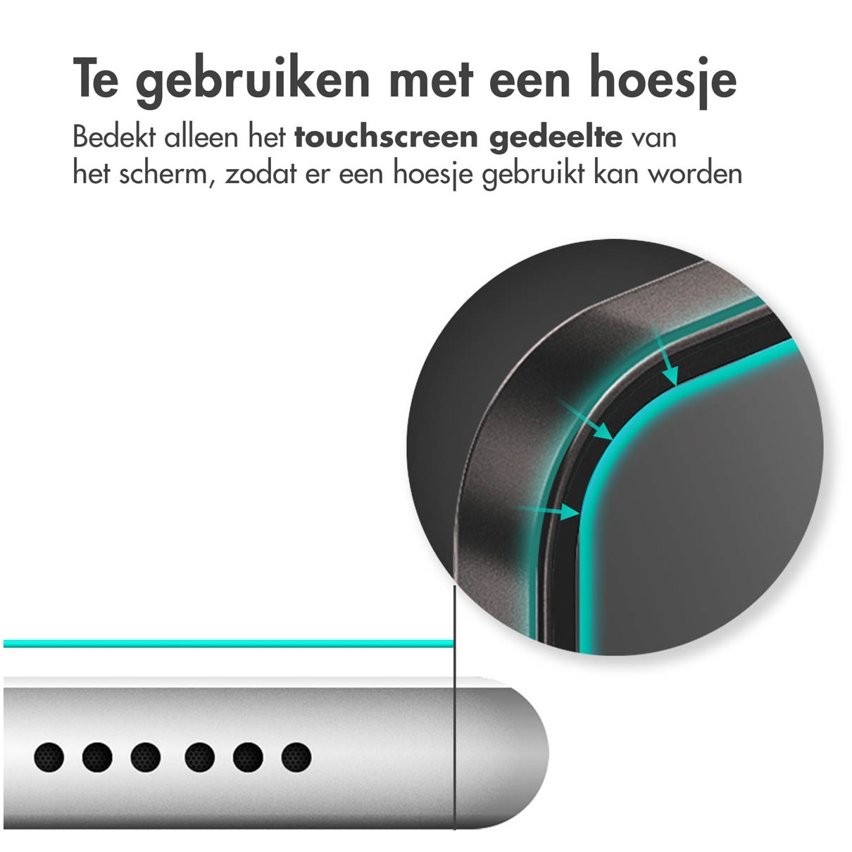 Accezz Gehard Glas Full Cover voor Samsung Galaxy S25 Plus Smartphone screenprotector Transparant