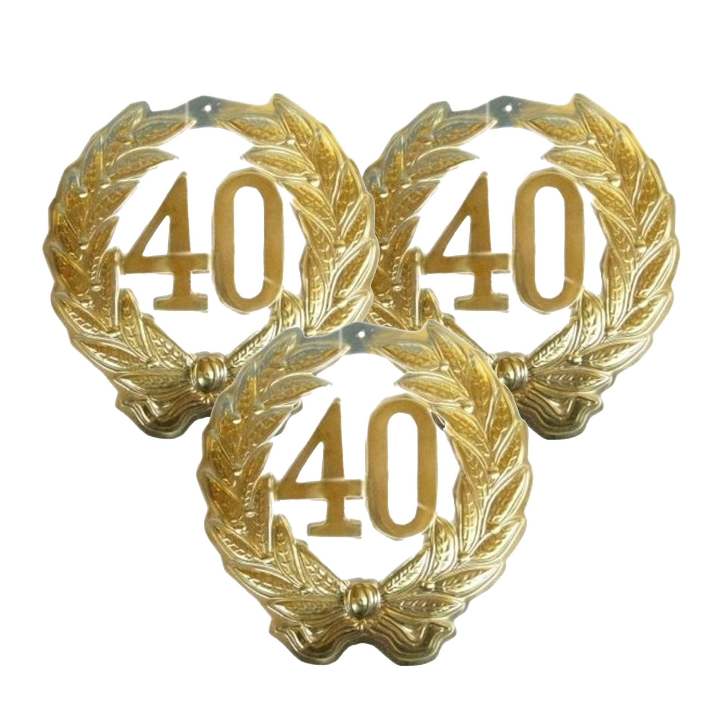 Jubileumkrans 40 jaar thema feestartikelen versiering - 3x - jubileum/getrouwd -