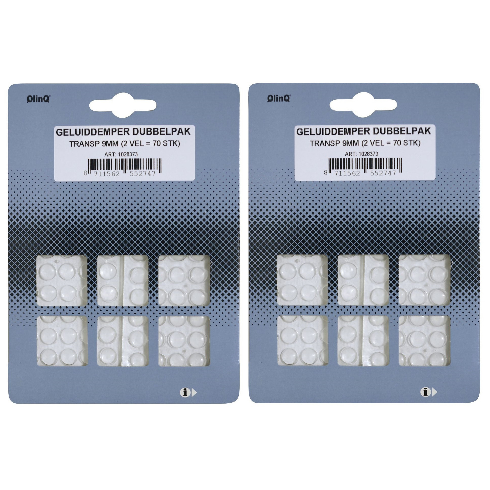Geluidsdempers - 140x - zelfklevend - transparant - 8 mm - stootdopjes -