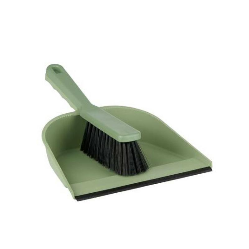 Lifetime Clean Stoffer en blik - kunststof - 32 x 23 cm - rubber rand -
