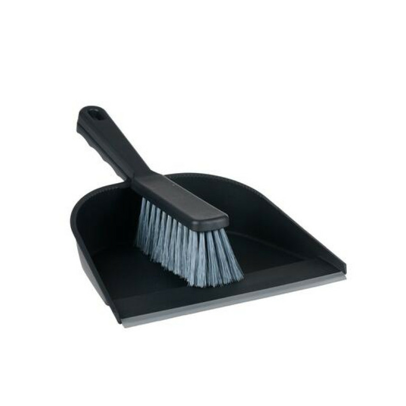 Lifetime Clean Stoffer en blik - kunststof - 32 x 23 cm - rubber rand -