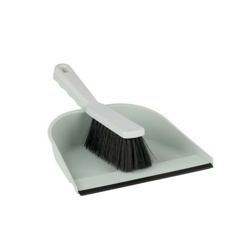 Lifetime Clean Stoffer en blik - kunststof - 32 x 23 cm - rubber rand -