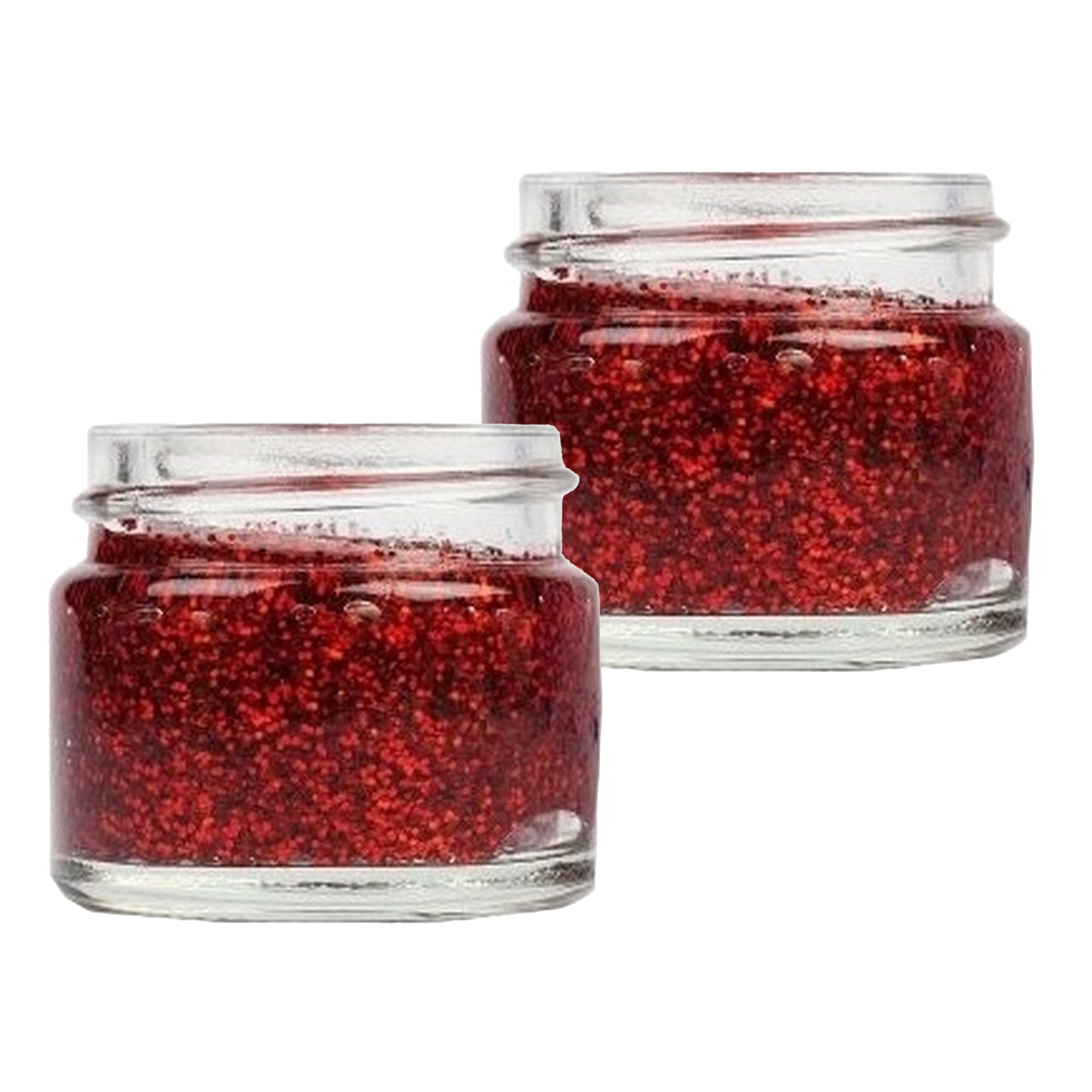 Superstar Glittergel voor lichaam/gezicht en haar - 2x - rood - 15 ml -
