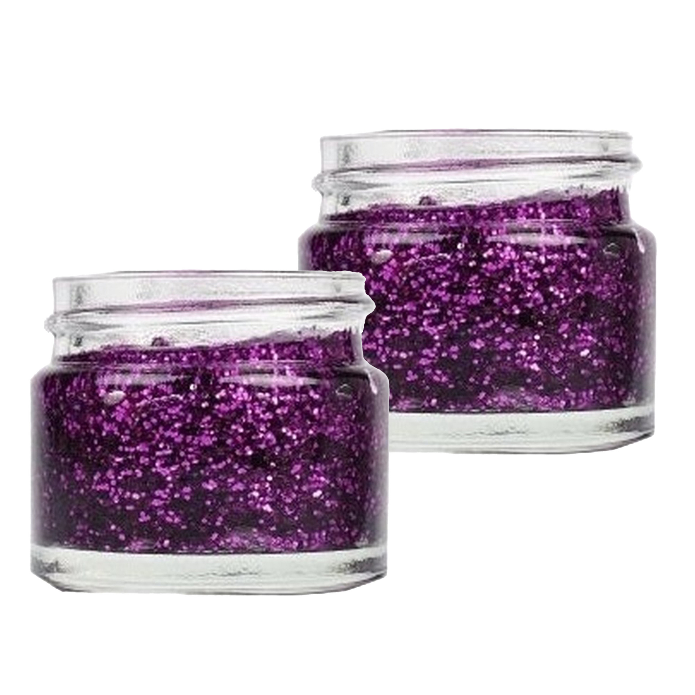 Superstar Glittergel voor lichaam/gezicht en haar - 2x - paars - 15 ml -