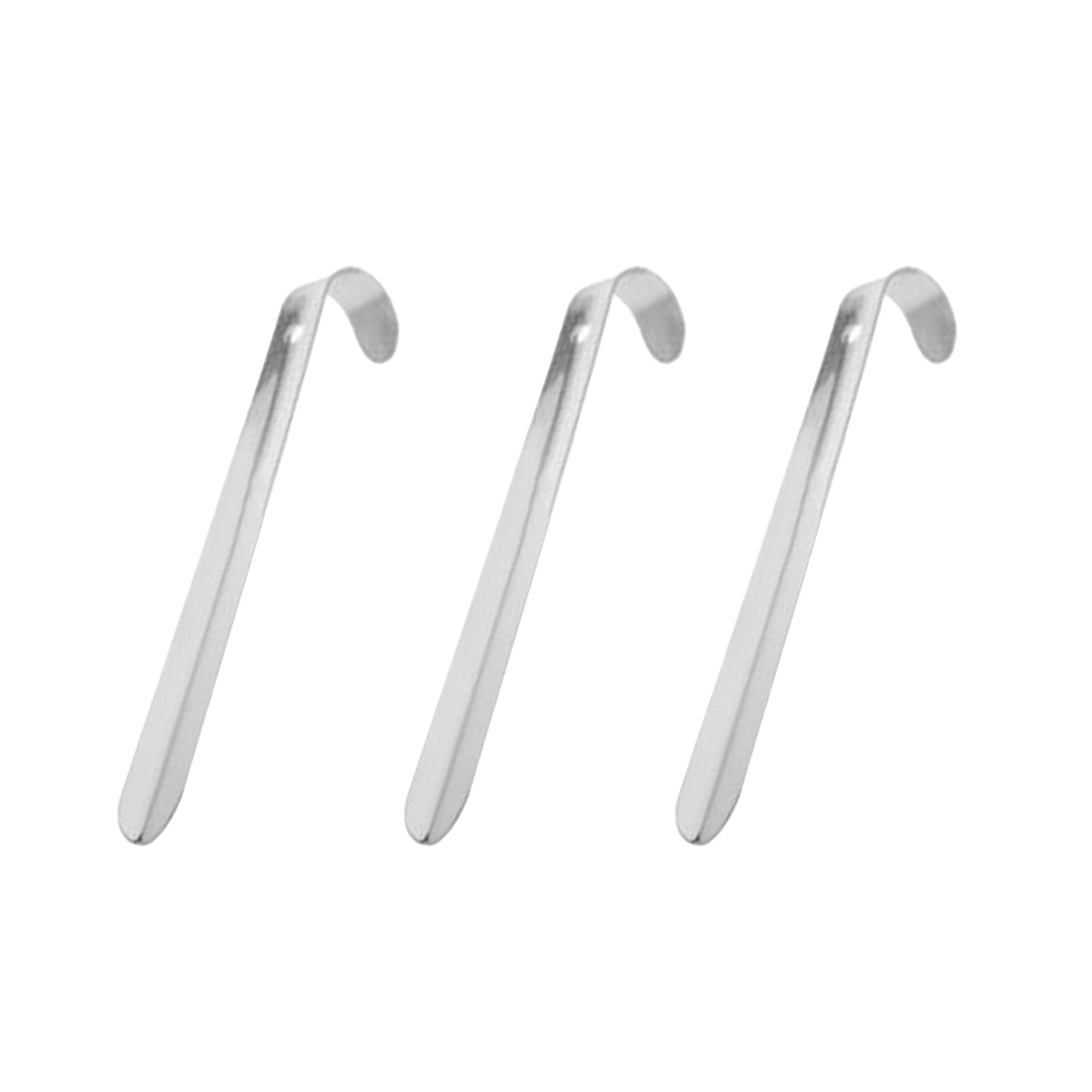 Schoenlepel - 3x - metaal - chroom - 18 cm - schoentrekker -