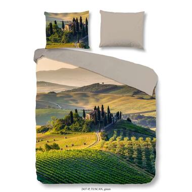 Good Morning dekbedovertrek Tuscan - groen - 140x200/220 cm - Leen Bakker
