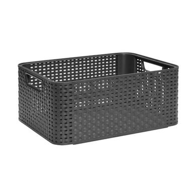 Curver Style opbergmand 18L - antraciet - 38,6x28,7x17 cm - Leen Bakker