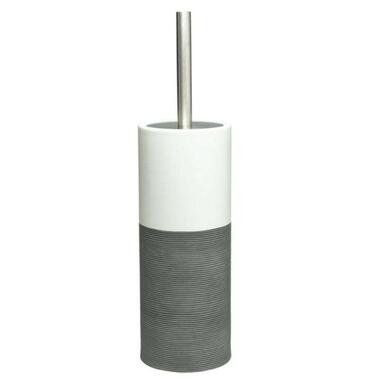 Sealskin toiletborstelgarnituur Doppio - grijs - 38,3x10,1x10,1 cm - Leen Bakker