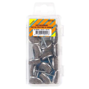 Verlofix viltschroef - 25 mm (16 stuks) - Leen Bakker