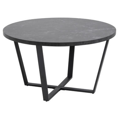 Salontafel Alma - zwart - 44x77x77 cm - Leen Bakker