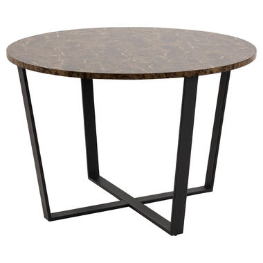 Eetkamertafel Alma - bruin - 75xØ110 cm - Leen Bakker