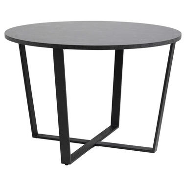 Eetkamertafel Alma - zwart - 75xÃ˜110 cm - Leen Bakker