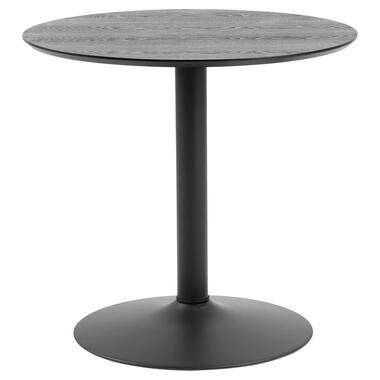 Eetkamertafel Ivano - zwart - 75xØ80 cm - Leen Bakker